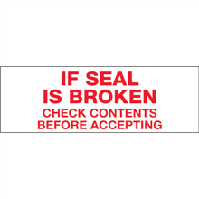 3" x 110 yds - If Seal Is Broken - Tape