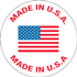 1" Circle - Made in U.S.A. Labels
