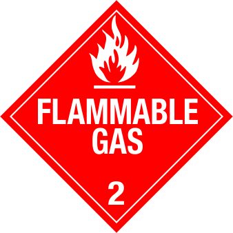 Flammable Gas Vinyl Worded Placard