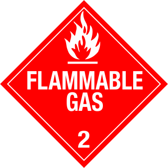 Flammable Gas Magnetic Hazmat Placard