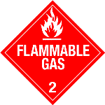 Flammable Gas Magnetic Worded Placard