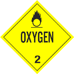 Oxygen Magnetic Hazmat Placard