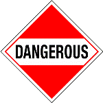 Dangerous Worded Magnetic Hazmat Placard