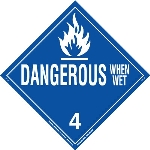 Dangerous When Wet Magnetic Hazmat Placard