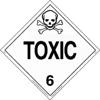 Toxic Removable Vinyl Worded Placard
