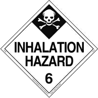 Inhalation Hazard 6 Vinyl Worded Placard