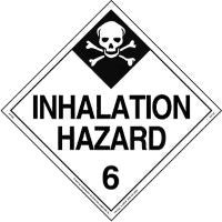 Inhalation Hazard Magnetic Worded Placard Class 6