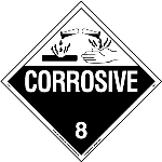 Corrosive Vinyl Worded Placard