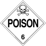 Poison Rigid Vinyl Worded Placard