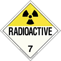 Radioactive E-Z Peel Vinyl Worded Placard