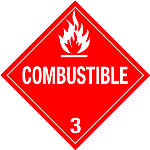 Combustible Magnetic Hazmat Placard