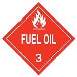 Standard Fuel Oil Class 3 Laminated Tagboard Placard