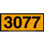 3077 Stock 4-Digit Orange Panel