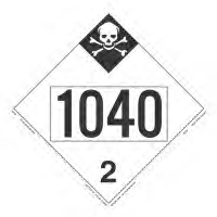 UN 1040 Inhalation Hazard Placard, Ridgid Vinyl