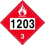 Flammable Liquid Placard UN 1203, Tagboard