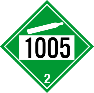 UN 1005 Non Flammable Gas, Permanent Vinyl