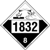 UN 1832 Corrosive Placard, Tagboard