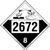 UN 2672 Corrosive Placard, Tagboard