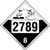 UN 2789 Corrosive Placard, Tagboard