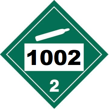 UN 1002 Hazmat Placard, Class 2.2, Vinyl