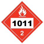 UN 1011 Hazmat Placard, Tagboard