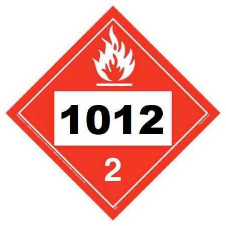 UN 1012 Hazmat Placard, Vinyl