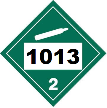 UN 1013 Hazmat Placard, Class 2.2, Vinyl