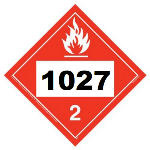 UN 1027 Hazmat Placard, Tagboard