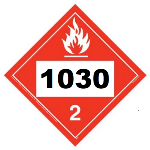 UN 1030 Hazmat Placard, Tagboard