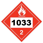 UN 1033 Hazmat Placard, Tagboard