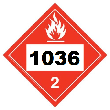 UN 1036 Hazmat Placard, Tagboard