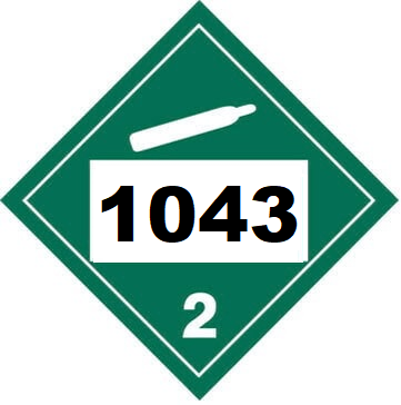 UN 1043 Hazmat Placard, Class 2.2, Vinyl