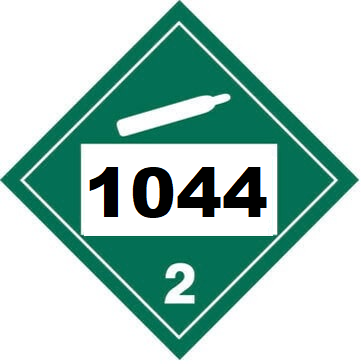 UN 1044 Hazmat Placard, Class 2.2, Tagboard