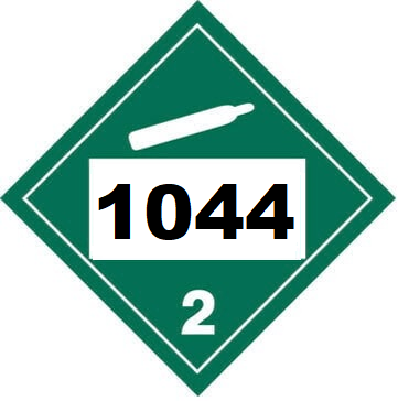 UN 1044 Hazmat Placard, Class 2.2, Vinyl