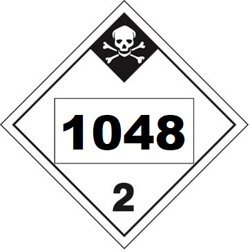 Un 1048 Hazmat Placard, Class 2.3, Vinyl