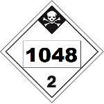 Un 1048 Hazmat Placard, Class 2.3, Vinyl