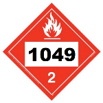 UN 1049 Hazmat Placard, Tagboard