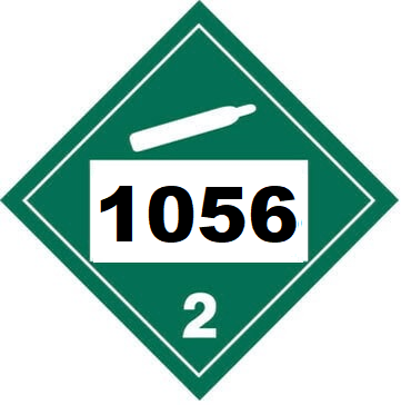 UN 1056 Hazmat Placard, Class 2.2, Vinyl