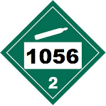 UN 1056 Hazmat Placard, Class 2.2, Vinyl