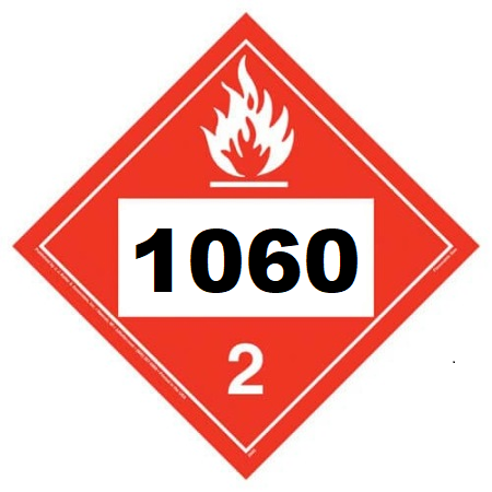 UN 1060 Hazmat Placard, Tagboard