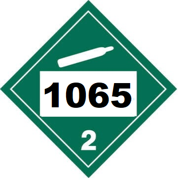 UN 1065 Hazmat Placard, Class 2.2, Vinyl