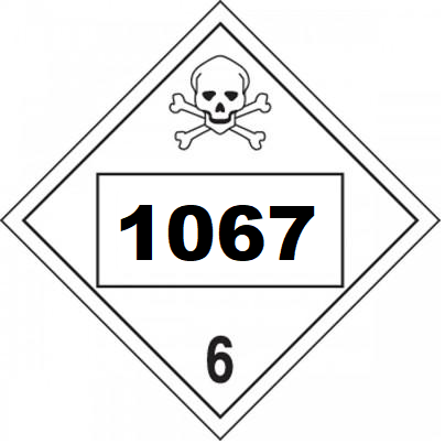 UN 1067 Hazmat Placard, Class 2.3, Vinyl