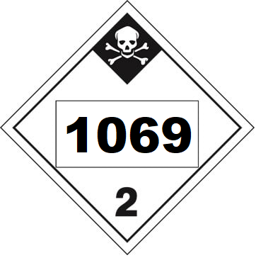 Un 1069 hazmat Placard, Class 2.3, Vinyl