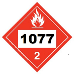 UN 1077 Hazmat Placard, Tagboard