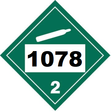UN 1078 Hazmat Placrad, Class 2.2, Tagboard