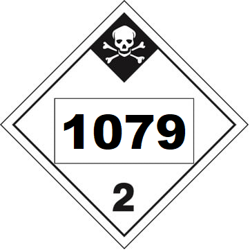 UN 1079 Hazmat Placard, Class 2.3, Tagboard