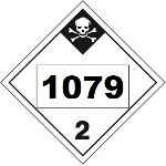 UN 1079 Hazmat Placard, Class 2.3, Tagboard