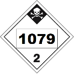 UN 1079 Hazmat Placard, Class 2.3, Vinyl