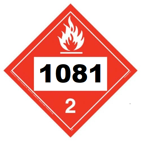 UN 1081 Hazmat Placard, Vinyl