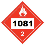 UN 1081 Hazmat Placard, Tagboard